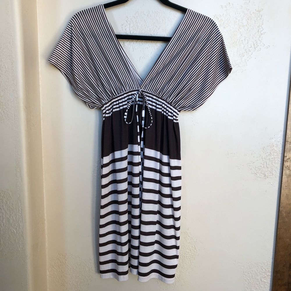 Boutique Brown & Cream Dress